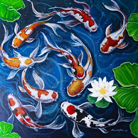 Koi Fish Painting | ubicaciondepersonas.cdmx.gob.mx