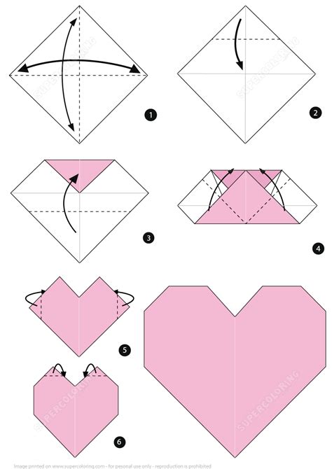 Origami Heart Instructions | Free Printable Papercraft Templates