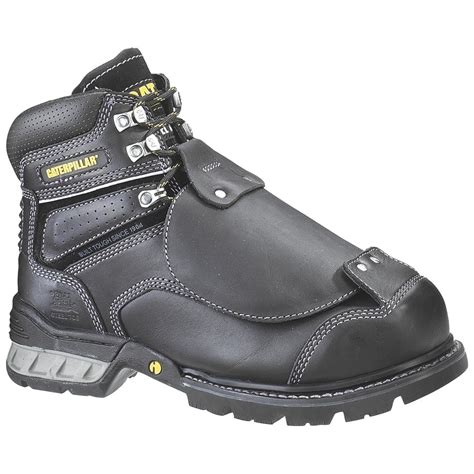 Men's CAT Ergo Flexguard Steel Toe Work Boots, Black - 195462, Work Boots at Sportsman's Guide