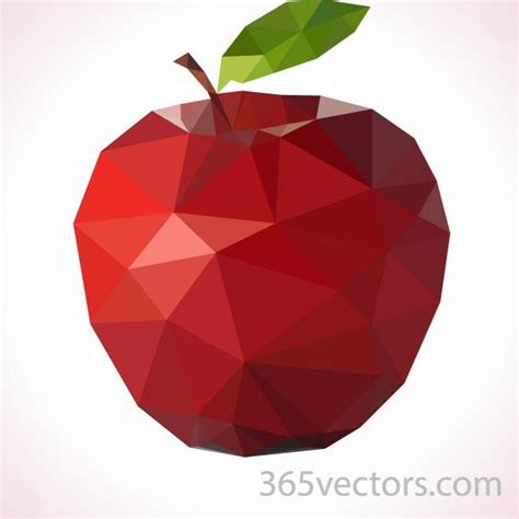 Polygonal apple art Royalty Free Stock SVG Vector