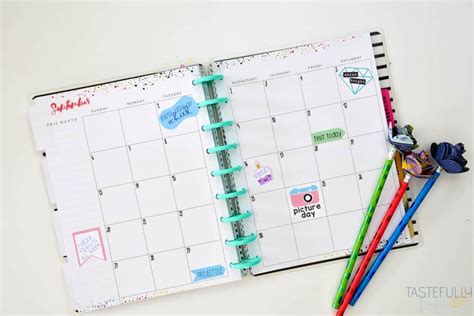 Personalize Back To School Planner Stickers with Cricut - Tastefully Frugal