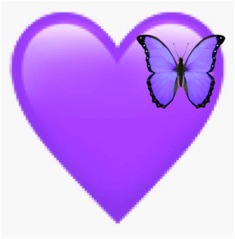 Purple Heart Emoji - Heart, HD Png Download - kindpng