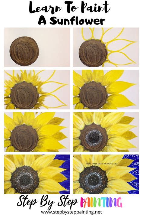 Sunflower Painting Easy Step By Step - Easy Painting