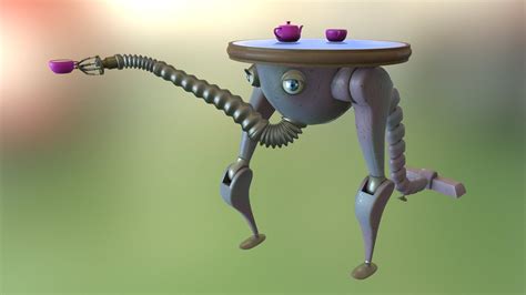 Robot Waiter - 3D Model by pressformer