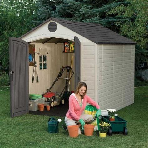 Lifetime 6405 Outdoor Storage Shed with Window, Skylights,