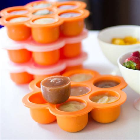 1pcs Baby Food Freezer Tray Storage Box with Silicone Clip on Lid Random Color-in Storage Boxes ...