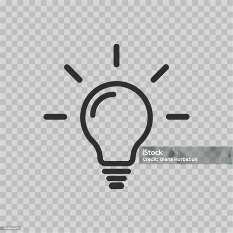 Light Bulb Icon Isolated On White Background Symbol Of Lighting Electric Idea Sign Thinking ...