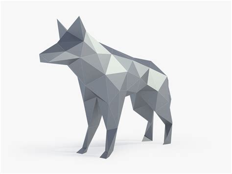 3D Printed Low Poly Wolf by FORMBYTE | Pinshape