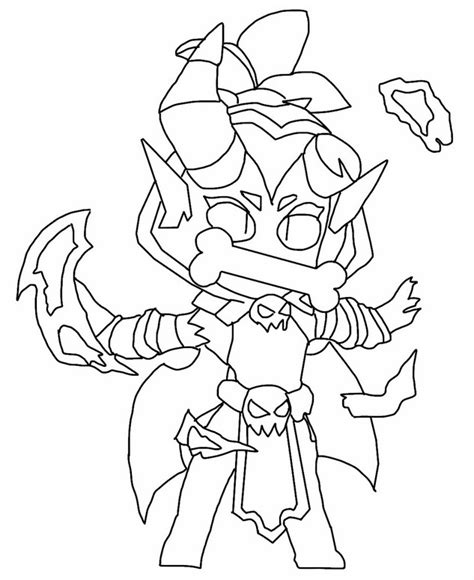 Coloring page Brawl Stars - Angels vs Demons : Demon Willow 74