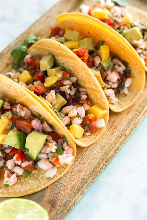 Easy Tropical Shrimp Ceviche Tacos - Plating Pixels