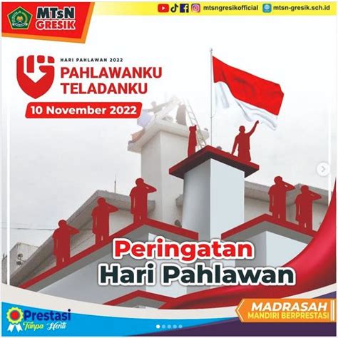 MTsN Gresik Gelar Upacara Bendera dalam Rangka Peringatan Hari Pahlawan – MTsN Gresik