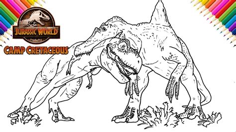 Spinosaurus Vs T Rex Coloring Pages