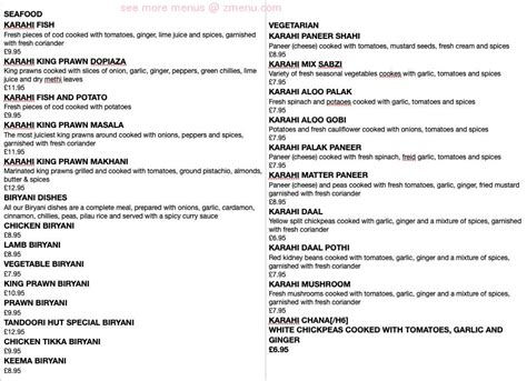 Menu at Tandoori Hut fast food, Barnsley, Wakefield Rd