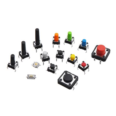 New 15 Types Tactile Push Button Switch Micro Switch DIP SMD 4 Pin for ...