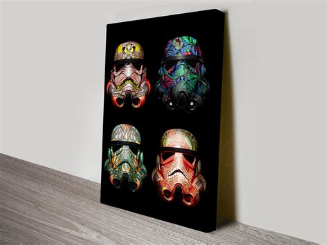 4 Stormtrooper Helmet Art Wall Art