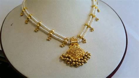 Pearl Necklace Designs In Gold With Price