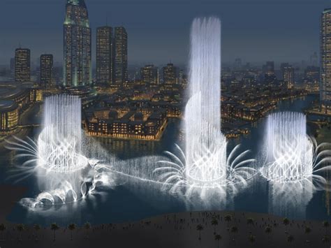 Dubai Fountain, The Dancing Water Fountain – UAE - Traveldigg.com