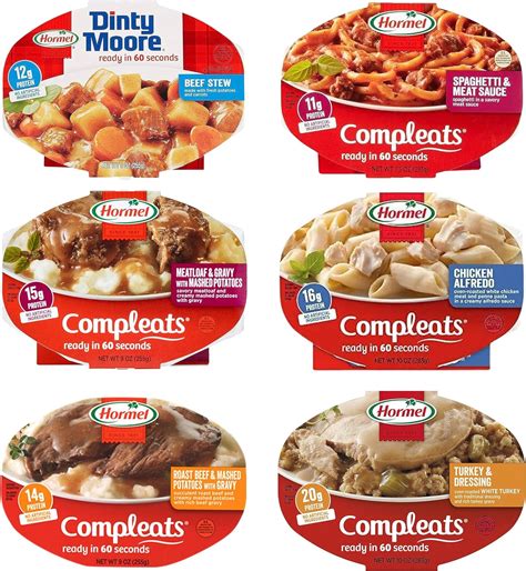 Hormel Compleats Meals - Variety Flavors (6 Count - 7.5 to 10 Ounce Microwavable Bowls) - Beef ...