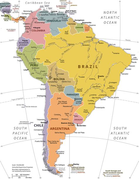 All 96+ Images Map Of South American Countries With Names Stunning 11/ ...