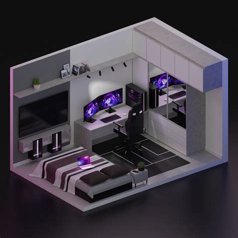 3D model Cool 3D gaming set-up VR / AR / low-poly | CGTrader