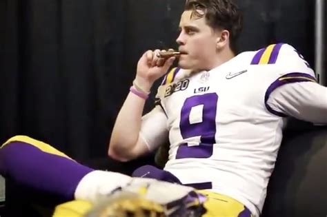 Watch Joe Burrow enjoy a victory cigar after winning the CFP national ...