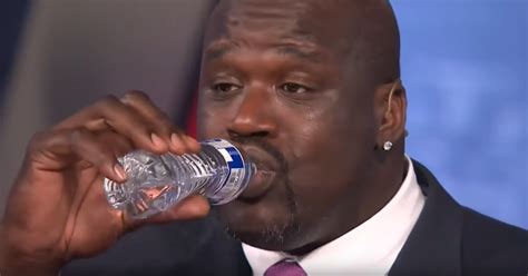 Shaq holding a regular sized water bottle. This image still amazes me : r/AbsoluteUnits