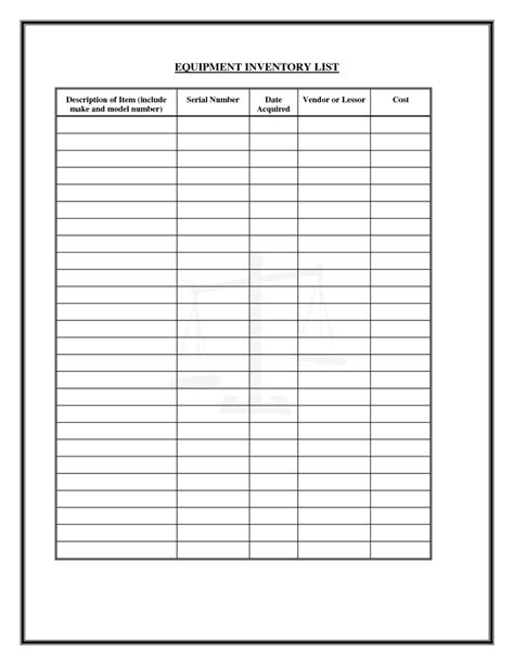 Office Supply Inventory List Template | charlotte clergy coalition