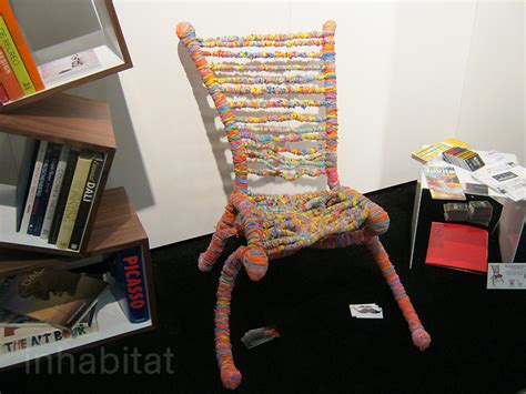 Colorful Chair Made of 65,000 Rubber Bands Turns Heads at ICFF