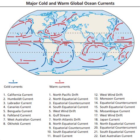 महासागरीय धाराएँ: महासागरीय धाराओं के प्रकार (Ocean Currents: Types of Ocean Currents)