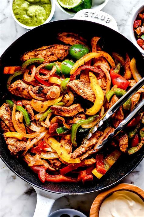 Chicken Fajitas | foodiecrush.com