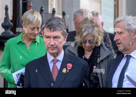 Vice Admiral Tim Lawrence (husband of Princess Anne, Princess Royal) with Mark Austin (Sky News ...