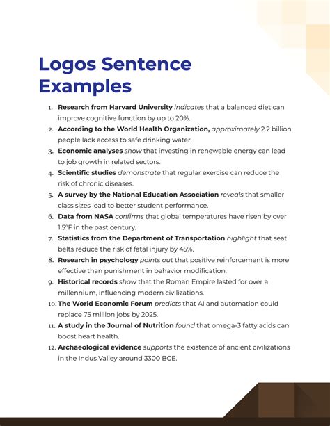 Logos Sentence - 99+ Examples, PDF, Tips