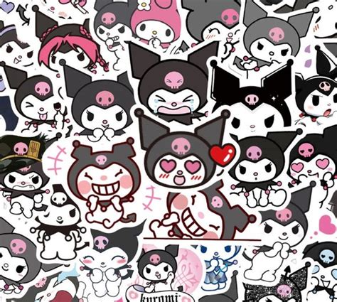 50 Pcs Kuromi Friendship Cute Cartoon Character Stickers Kid - Etsy