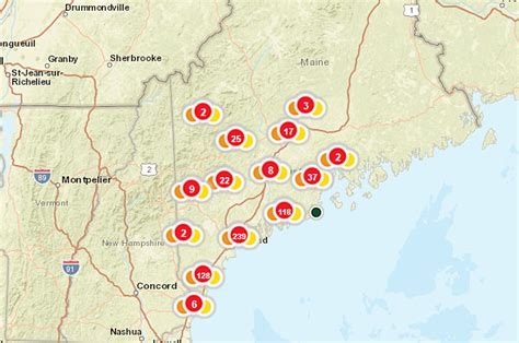 World Map Black And White : central maine power cmp outage map