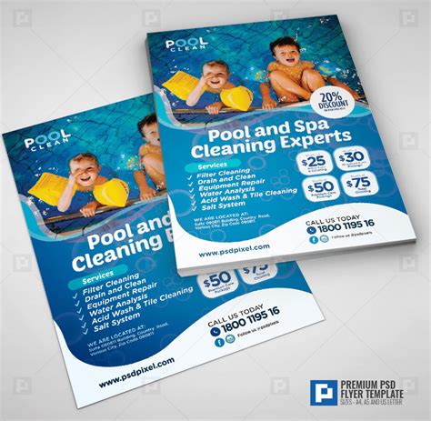 Pool Maintenance Flyer - PSDPixel