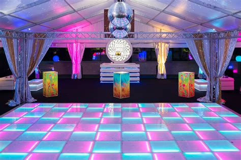 70s themed dance floor complete with disco ball is ready for fun! | 1970's Party Theme in 2019 ...