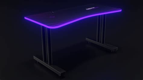 Purple Autodromo GAMING DESK With LED Lighting - Turismo Racing