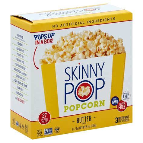 SkinnyPop Butter Microwave Popcorn Pop-Up Boxes - Shop Popcorn at H-E-B