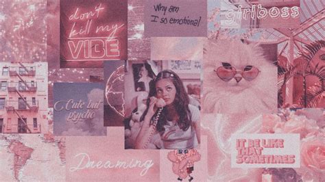 Aesthetic Collage Wallpaper girly | Wallpaper notebook, Vintage desktop wallpapers, Pink ...