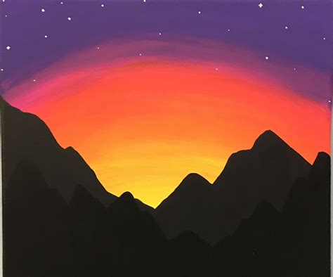 Paint a Mountain Sunset (for Beginners) : 10 Steps (with Pictures) - Instructables