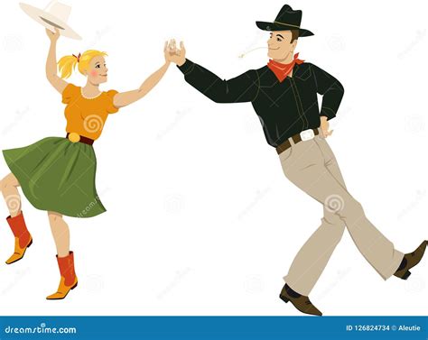 Country western dancing stock vector. Illustration of celebration - 126824734