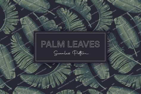 Vector Pattern "Palm Leaves" Graphic by MPetrovskaya · Creative Fabrica