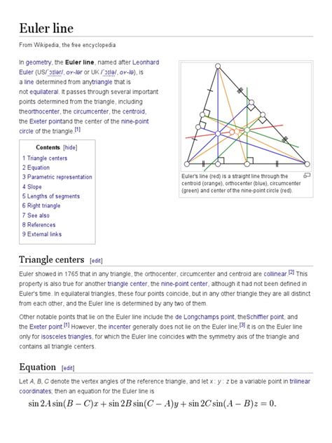 Euler Line Construction | PDF | Line (Geometry) | Elementary Mathematics