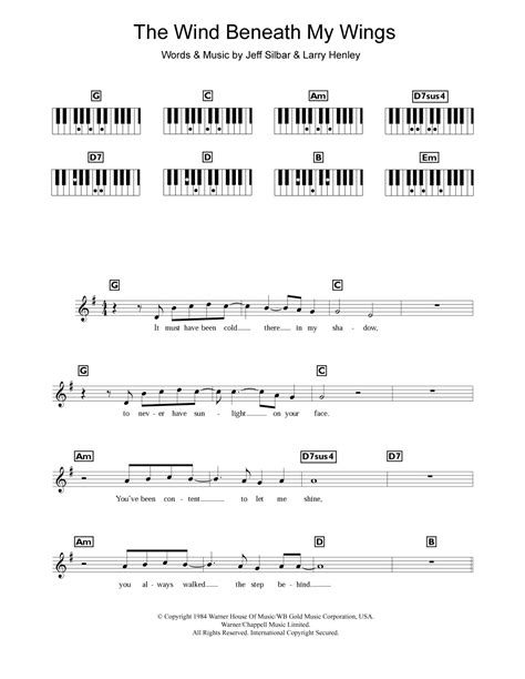 The Wind Beneath My Wings | Sheet Music Direct