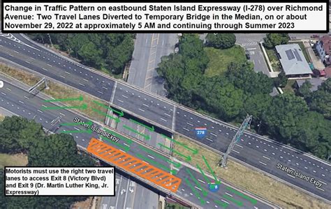 Temporary lanes, shifting traffic patterns on Staten Island Expressway set to begin Tuesday ...