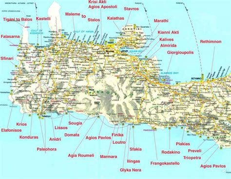 Crete Best Beaches Map