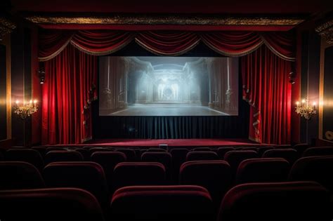 Premium AI Image | Empty movie theater and screen