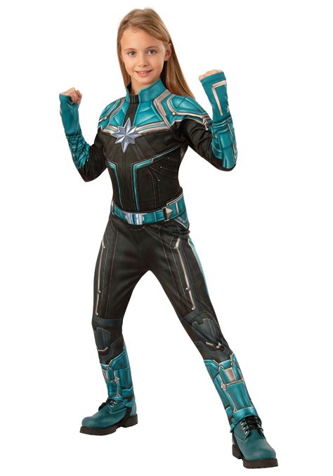 Deluxe Captain Marvel Kree Suit Girls Costume