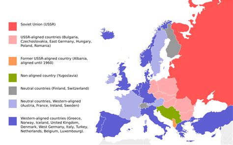 Political situation in Europe during the Cold War Central And Eastern Europe, Western Europe ...