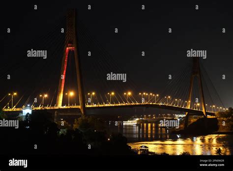 Indonesia Batam - Barelang Bridge night scene horizontal Stock Photo - Alamy